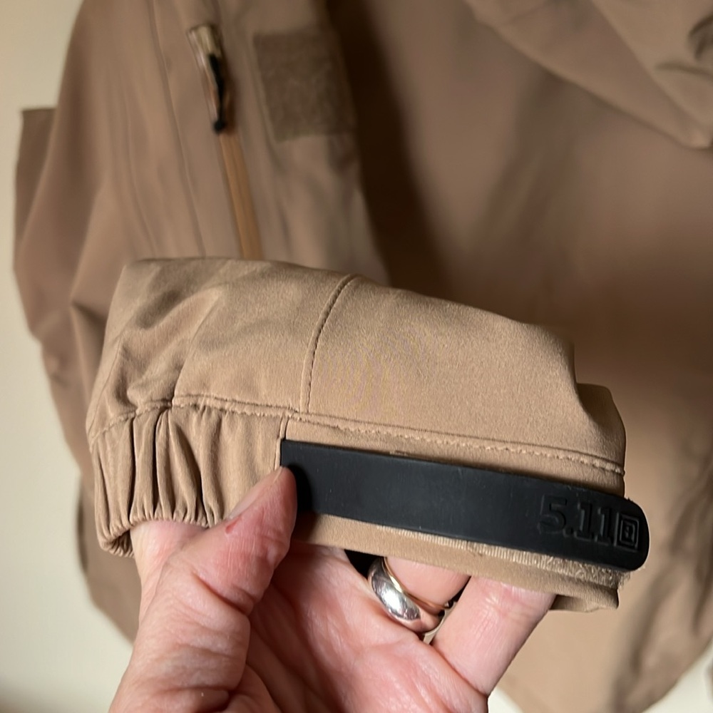 5.11 Tactical Series Tan Performance Jacket with Hood - Picture 5 of 13